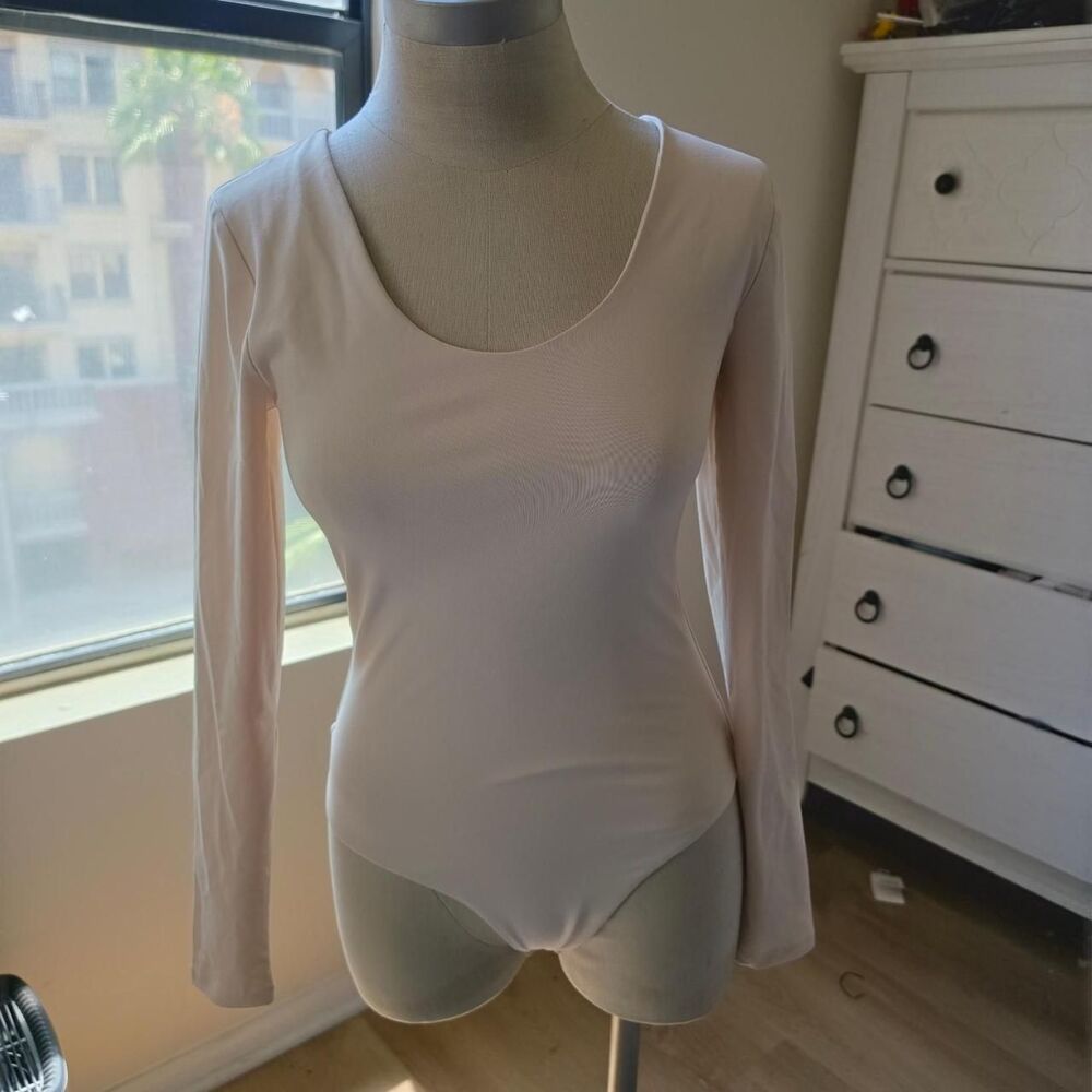 Unbranded Women's Cream and Tan Bodysuit